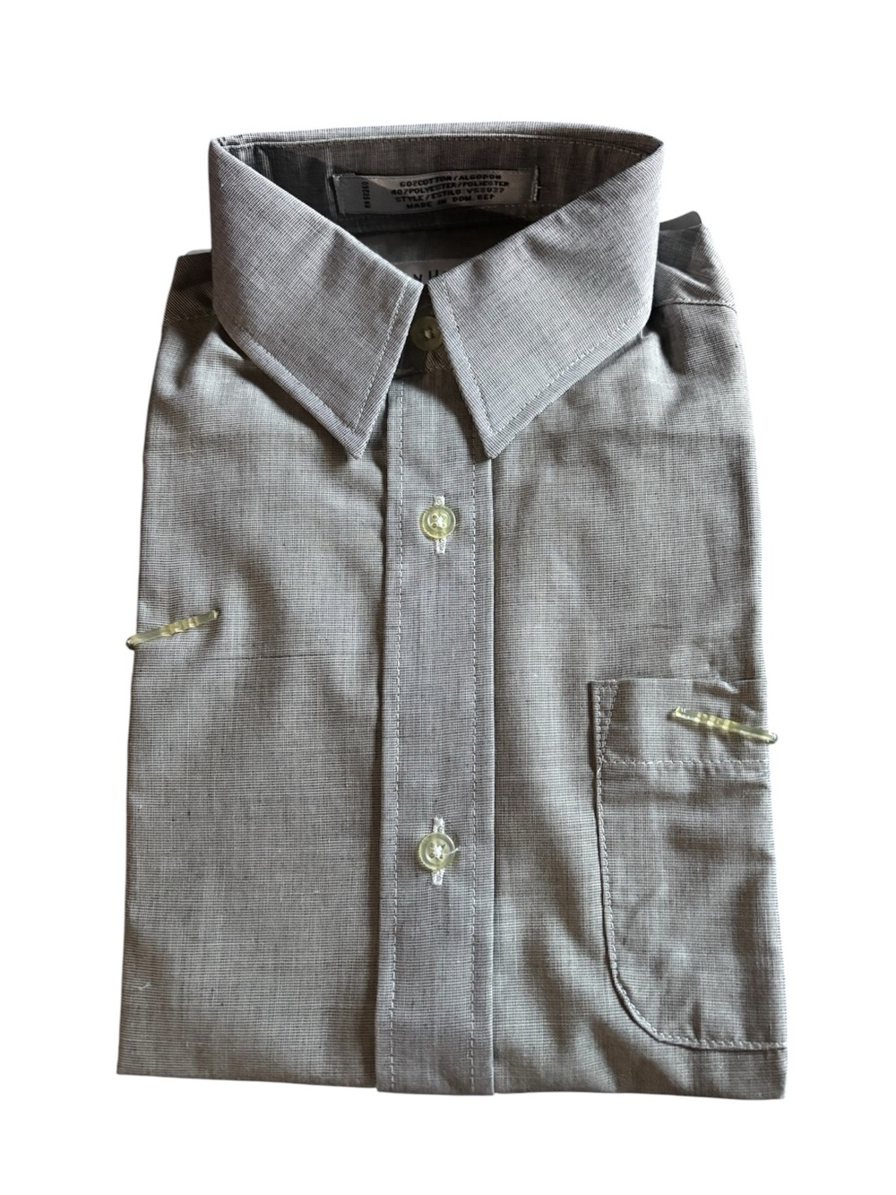 Van Heusen Gray Kid’s Dress Shirt - Point Collar Button-Up